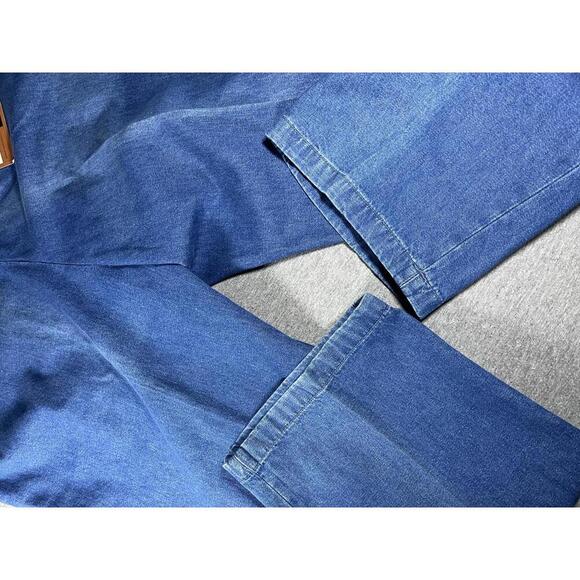 Haggar Work-to-Weekend Khaki Men's 42 x 30 Casual Pants Blue Cotton Denim Jeans - Picture 6 of 8